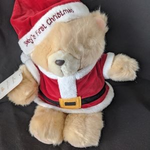 Hallmark Santa Baby's First Christmas Stuffed Bear